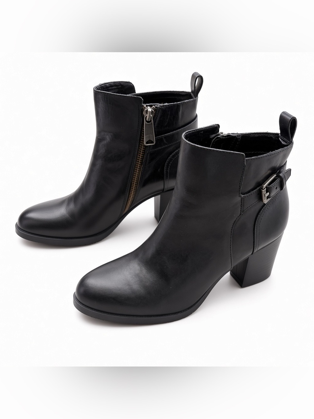 Lauren Ralph Lauren Genna Black Leather Boots Old Money Corporate Preppy US 6B